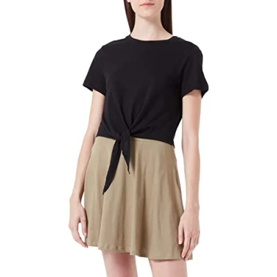 Abbildung von ONLY Women&#039;s ONLMAY S/S Short Knot TOP JRS T Shirt, Black, L