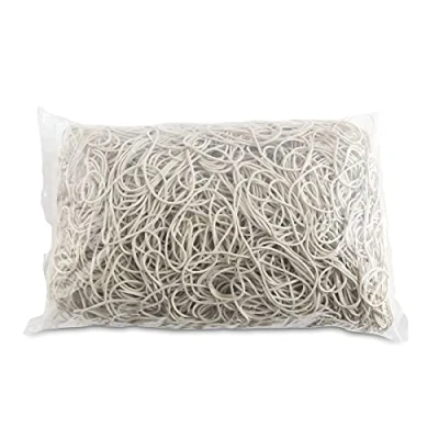 Abbildung von OFFICE PRODUCTS Gummibander Durchmesser: 80mm Farbe: Weiß/Gewicht: 1000g 1 kg/Haushaltsgummi Gummiringe Gummi/Kautschuk 60% / Gummis für Zuhause Büro Schule
