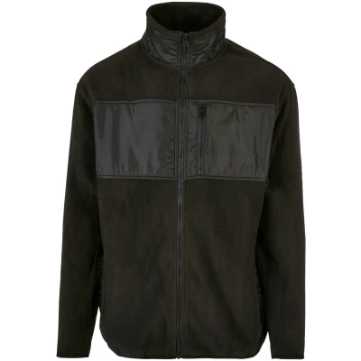 Abbildung von Urban Classics Patched Micro Fleecejacke, Herren, Größe: Medium, Black