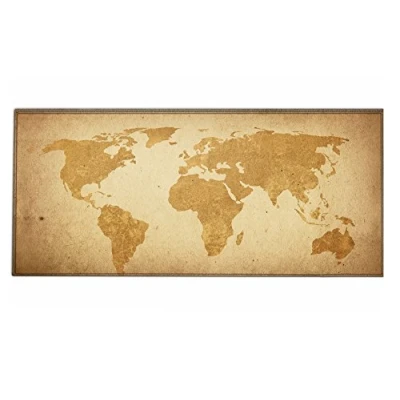 Abbildung von Silent Monsters Mauspad XXL 900 x 400 mm großes Mousepad Weltkarte antik Vernähter Rand rutschfest Gaming Büro Office Homeoffice Tastatur 90 40 cm groß Mouse Pad Mat alle Maus Arten