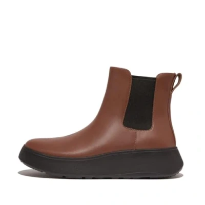 Abbildung von Fitflop Damen F Mode Leather Flatform Chelsea Boots Stiefel, Sattes Braun, 40 EU