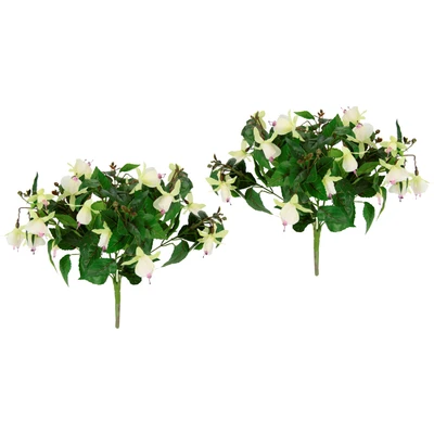 Abbildung von Künstlicher Fuchsienbusch Zierpflanze Fuchsien Busch Kunstpflanze Zimmerpflanze Blüten Blumen Kunstblumen Seidenblumen Unechte Deko Gefälschte Doppelblütenblätter Topfpflanze Hybrida Hort Flores