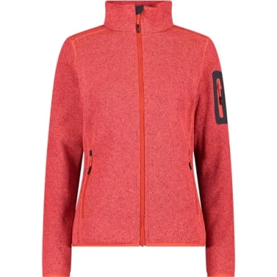 Abbildung von CMP Damen Damenjacke Fleecejacke, Mohnrot Fluo anthrazit, 42 EU