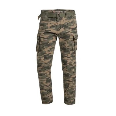 Abbildung von Indicode Jeans William Cargohose, Herren, Größe: Small, Dired camouflage