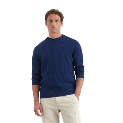 Abbildung von Marc O&#039;Polo Crewneck Strickpullover, Herren, Größe: XL, Iris ink