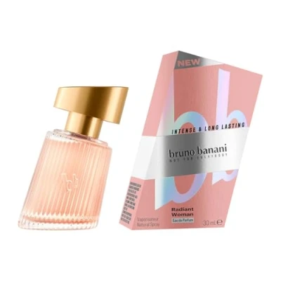 Abbildung von bruno banani Radiant Woman Eau de Parfum, strahlender Duft mit spritzig fruchtigen Noten und einem Hauch von Amber, 30ml