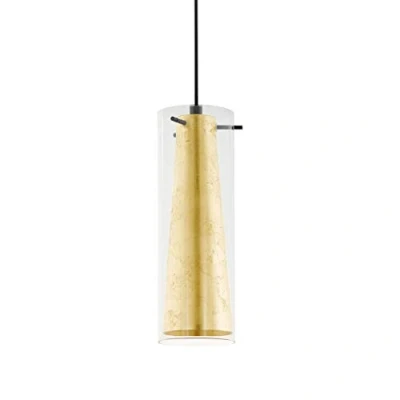 Abbildung von Eglo 97651 Pendelleuchte PINTO gold schwarz klar, Ø11cm H:110cm