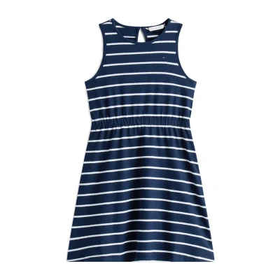 Abbildung von Tommy Hilfiger Jerseykleid für Kinder, Größe: 104, Dark night navy stripes