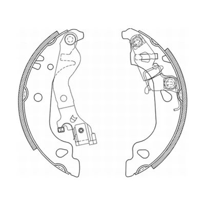 Abbildung von KRAFT 6023180 Bremsbacken Hinterachse 180,0 32,5 mit Zubehör, Hebel FIAT: Punto II Hatchback