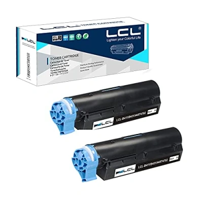 Abbildung von LCL Kompatibel Tonerkartusche B411 B431 44574702 3000 Seiten (2Stücke Schwarz) Ersatz für Oki B411D B411DN B431D B431DN Plus MB491 MB461 MB471 MB471W