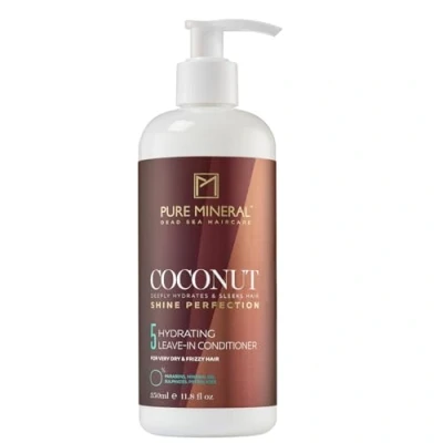 Abbildung von Pure Mineral Leave in Conditioner mit Kokosöl Feuchtigkeit und Glanz für trockenes Haar Ohne Sulfate, Parabene, Petrolate 350ml