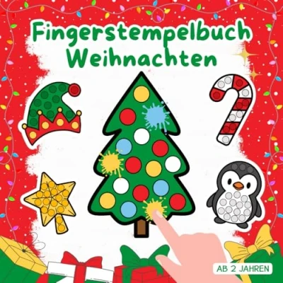 Abbildung von Fingerstempelbuch Weihnachten ab 2 Jahren: Perfekt für die Adventskalender Füllung Basteln Jahren