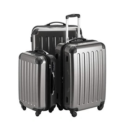 Abbildung von HAUPTSTADTKOFFER Alex 3er Kofferset, Trolley Set, Rollkoffer, Reisekoffer, (S, M &amp; L), Titan
