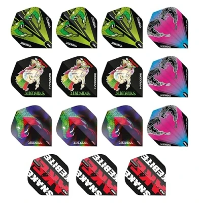 Abbildung von RED DRAGON Peter Wright Snakebite Assorted Hardcore Flight Pack (5 Sätze pro Packung)