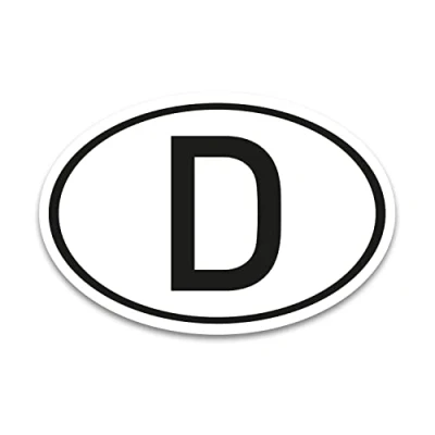 Abbildung von D Magnet Länderkennzeichen Deutschland Schwarz &amp; Weiß 17,5 x 11,5 cm DIN genormt PKW LKW Wohnmobil Auto verpflichtend außerhalb der EU kfz_713