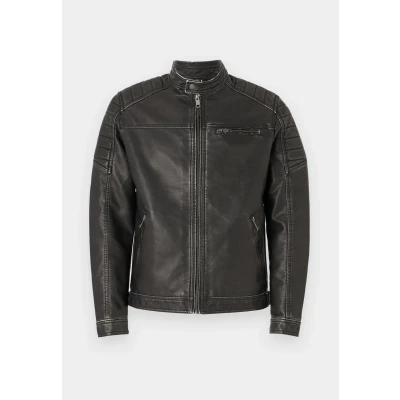Abbildung von Jack &amp; Jones Jjerocky Jacket Kunstlederjacke black, Herren, Größe: XL, Black