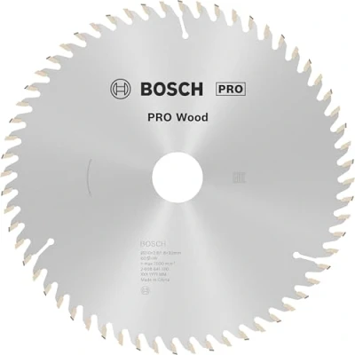 Abbildung von Bosch 1x PRO Wood Kreissägeblatt für Akku Handkreissägen (für Weichholz, Hartholz, Ø mm, Professional Zubehör Handkreissäge)