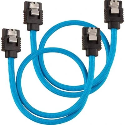 Abbildung von Corsair Premium Sleeved SATA 3 Kabel (6Gbps, 30 cm) Blau