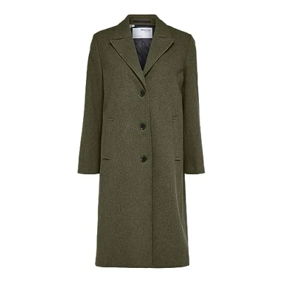Abbildung von Selected Femme Slfalma NOOS Klassischer Mantel, Damen, Größe: 38, Ivy green melange