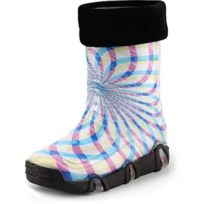 Abbildung von Ladeheid Kinder Mädchen Jungen Gummistiefel Gefüttert Swk2021 (Muster 53, 21/22 EU)