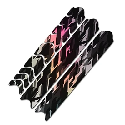 Abbildung von AlphaShield Fahrrad Rahmenschutz Kettenstreben Schutz Folie Aufkleber Rahmen Carbon MTB BMX Lackschutz R161 (20 Future Hologramm)