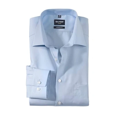 Abbildung von Olymp Herren Langarmhemd Luxor Modern Fit, Gr.40, Farbe 63 hellblau