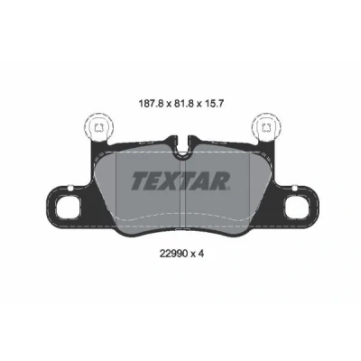 Abbildung von TEXTAR 2299001 Bremsbelagsatz für Verschleißwarnanzeiger vorbereitet PORSCHE: 911 Coupe, Convertible
