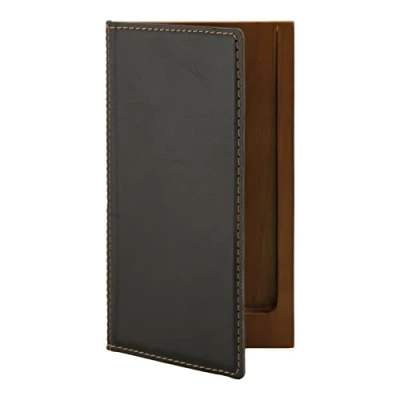 Abbildung von SECURIT Trendy Leder Stil Bill Presenter Münzhalter Holz, schwarz, MCDBBPBL, 17.9 x 10 1.8 cm