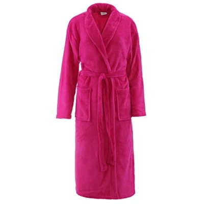 Abbildung von Brandsseller Bademantel Microfaser Unisex Damen &amp; Herren in der Größe: L/XL Farbe: Pink