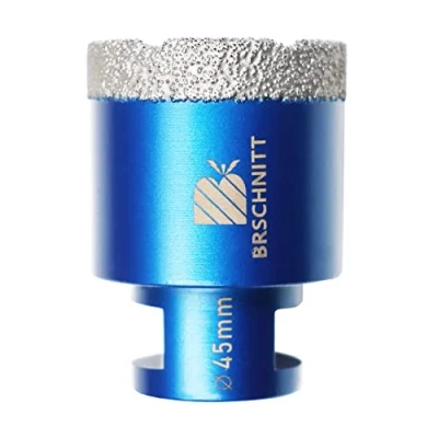 Abbildung von Diamant Fliesenbohrer 45mm M14 Diamantbohrer Lochsäge für Fliesen Porzellan Keramik Marmor Granit Bohrungen, Winkelschleifer