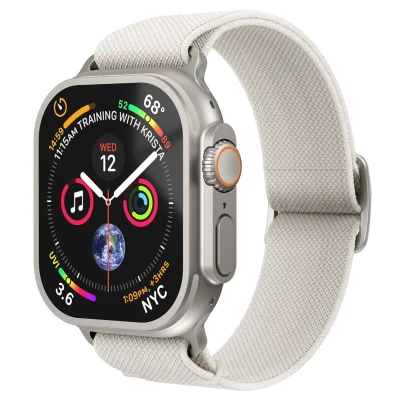 Abbildung von Vonmählen Apple Watch Armband Nylon Beige Geeignet für 38/40/41/42 mm Cream