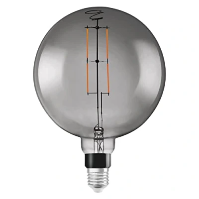 Abbildung von LEDVANCE Smarte LED Lampe mit Wifi Technologie, Sockel E27, Dimmbar, Warmweiß (2500K), Große Globeform, Klares Filament im Rauchglas, Ersatz für herkömmliche 37W, steuerbar Alexa, Google &amp; App