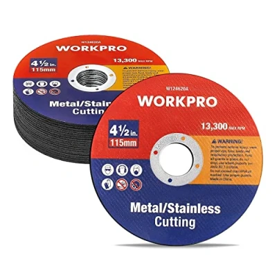 Abbildung von WORKPRO Profi Trennscheiben 20 Stück, Trennscheibe 115 Metall dünn, 115mm x 1,2mm 22mm, hochwertiges set für Stahl Edelstahl, Zubehör Winkelschleifer