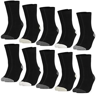 Abbildung von Occulto 10 PAAR SOCKEN für DAMEN aus BAUMWOLLE (Modell: Gertrud) Schwarz grau 35 38