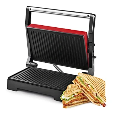Abbildung von Ufesa Kontaktgrill und XXL Sandwichtoaster für alle Toastgrößen geeignet, Steak Panini Grill, antihaftbeschichtet Sandwichmaker, Elektrogrill leicht zu reinigen, isolierte Handgriffe, 1000W,PR1000