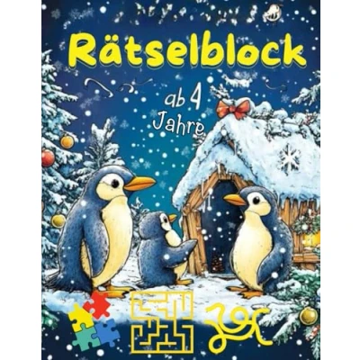 Abbildung von Rätselblock ab 4 Jahre: Weihnachtlicher Rätselspaß: Labyrinthe, viele Ausmalbilder, Suchspiele und kleine Weihnachtsgeschichten für Kinder 4!