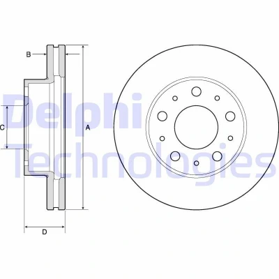 Abbildung von DELPHI BG9180C Bremsscheibe 300 32 5 Belüftet beschichtet unbehandelt ohne Radlager, ABS Sensorring FIAT: Ducato III Van
