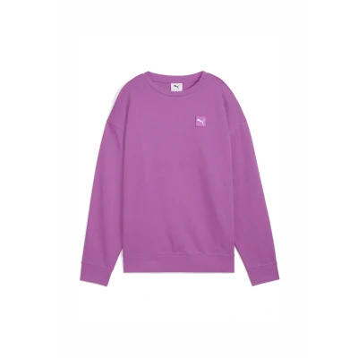 Abbildung von Puma Bequemer Crewneck Sweatshirt, Damen, Größe: XS, Wild berry