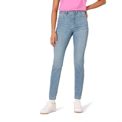 Abbildung von Amazon Essentials Damen Skinny Jeans mit Hohem Bund, Helle Waschung, 46 Lang