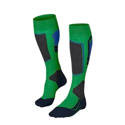 Abbildung von FALKE Herren Skisocken SK4 Advanced M KH Wolle Funktionsmaterial warm dünn 1 Paar, Grün (Grassgreen 7014), 46 48