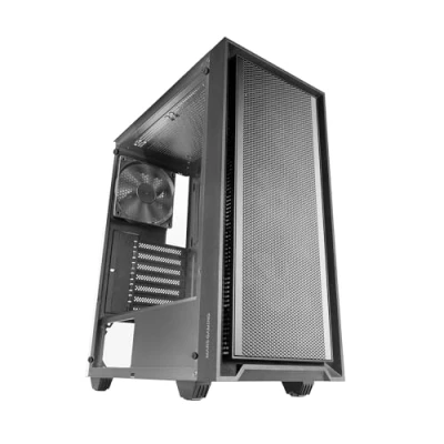 Abbildung von MARSGAMING MC PMAX, Professionelles ATX Gehäuse, 4X 120mm FDB Lüfter, Mesh Frontpanel, Seitenscheibe Gehärtetem Glas, Semi Tower PC mit Dual Kammer Design, Unterstützung für Wasserkühlung, Schwarz