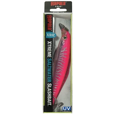 Abbildung von Rapala Unisex Adult X Rap Saltwater Angelköder Angelzubehör für große Raubfische Salzwasser Köder alle Fischarten Locken, Hot Pink UV, 10cm