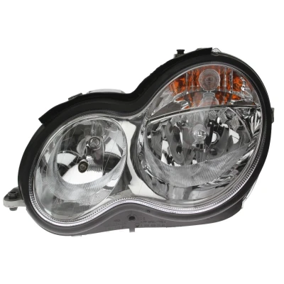 Abbildung von MAGNETI MARELLI 710301166205 Scheinwerfer links H7, W5W Halogen mit Blinklicht für Rechtsverkehr Stellmotor LWR MERCEDES BENZ: C Class Saloon