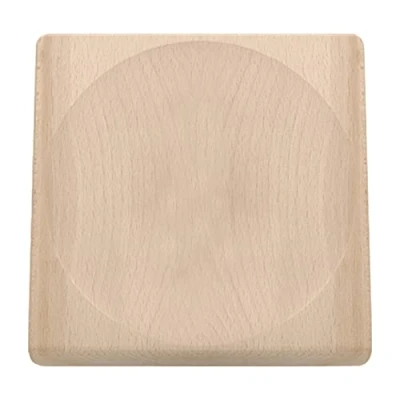 Abbildung von triangle 50 805 20 00 Schneidbrett für Wiegemesser 20x20 cm aus Buche Made in Germany praktisch Kräuterbrett Wiegemesserbrett