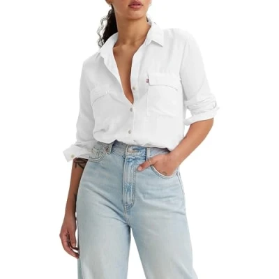 Abbildung von Levi&#039;s Doreen Utility IN Patches Hemdbluse, Damen, Größe: Small, Bright white