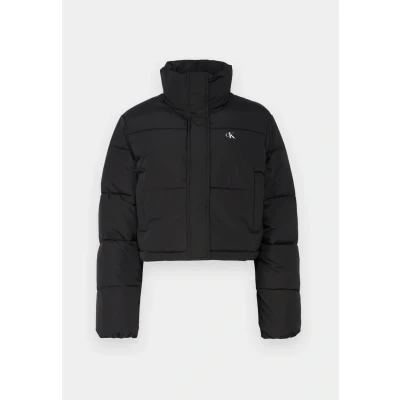 Abbildung von Calvin Klein Jeans Matte Cropped Puffer Winterjacke, Damen, Größe: XL, Black