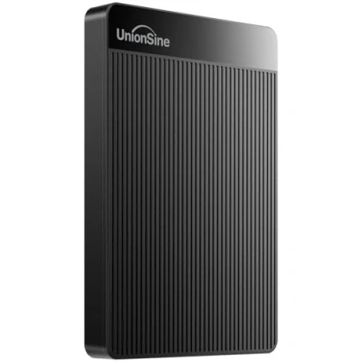 Abbildung von UnionSine Externe Festplatte 1TB ultradünn tragbar 2,5 Zoll USB 3.0, SATA, Festplattenspeicher für PC, Mac,TV, Wii U, Xbox, PS4 (Schwarz) HD2510