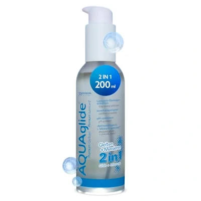 Abbildung von Massage und Gleitgel „AQUAglide + Glide 2 in 1“, 200 ml