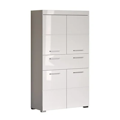 Abbildung von trendteam smart living Hochschrank Schrank Bad Amanda Aufbaumaß (BxHxT) 73 x 130 31 cm Farbe Weiß Hochglanz 139310701