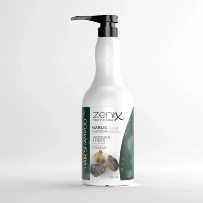 Abbildung von Zenix Garlic Hair Care Shampoo 1000ml Haar mit Knoblauch Extract Intensiv reparierende Haarkur Salzfreies Haarpflege Frauen &amp; Männer strapaziertes Sarimsak Sampuan